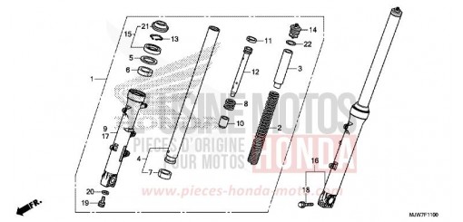 FOURCHETTE AVANT CB500FAJ de 2018